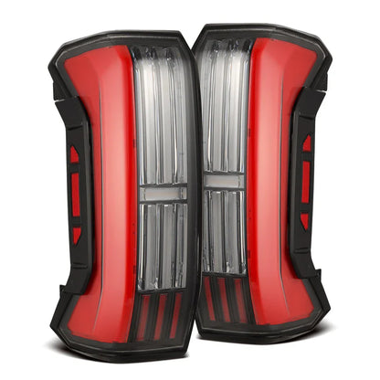 AlphaRex (NOVA-Series) 2022-2025 Toyota Tundra Prismatic LED Tail Lights - Black Red