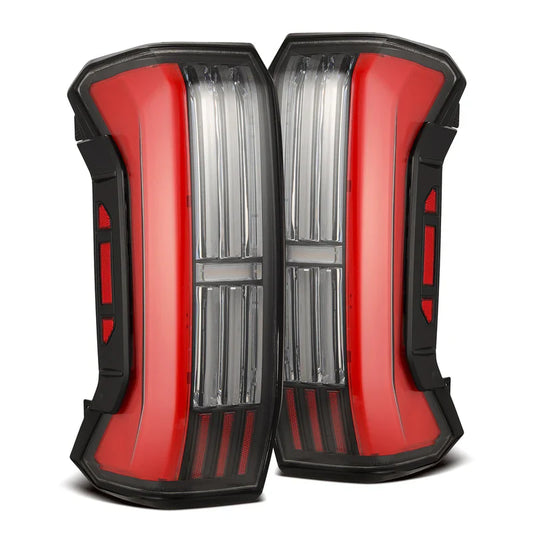 AlphaRex (NOVA-Series) 2022-2025 Toyota Tundra Prismatic LED Tail Lights - Black Red