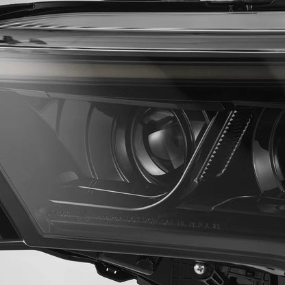 AlphaRex (LUXX-Series) 2022-2025 Toyota Tundra/Sequoia LED Projector Headlights - Alpha Black/Amber DRL (Converter Required)