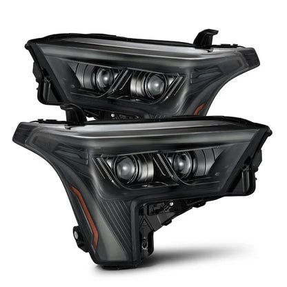 AlphaRex (LUXX-Series) 2022-2025 Toyota Tundra/Sequoia LED Projector Headlights - Alpha Black/Amber DRL (Converter Required)