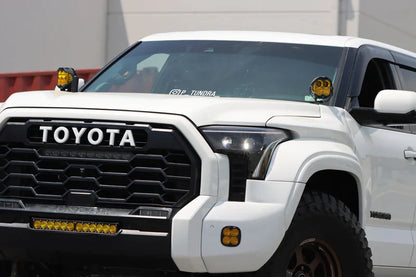 AlphaRex (LUXX-Series) 2022-2025 Toyota Tundra/Sequoia LED Projector Headlights - Alpha Black/Amber DRL (Converter Required)