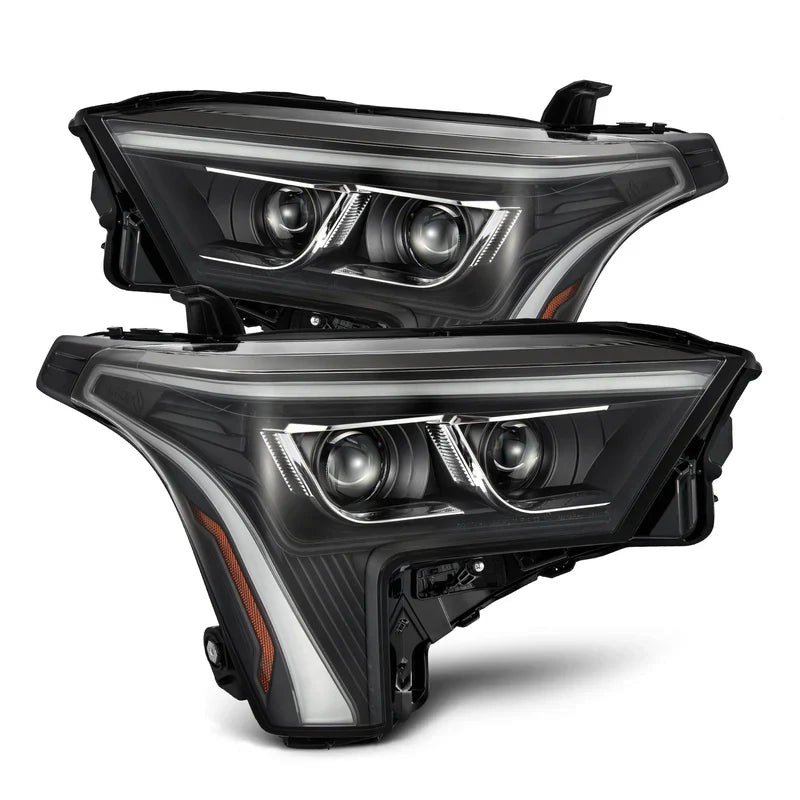 AlphaRex (LUXX-Series) 2022-2025 Toyota Tundra/Sequoia LED Projector Headlights - Black/Amber DRL (Converter Required)