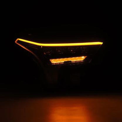AlphaRex (NOVA-Series) 2022-2025 Toyota Tundra/Sequoia LED Projector Headlights - Alpha-Black/Amber DRL (Converter Required)