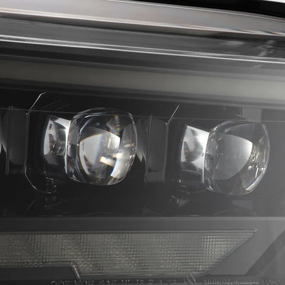 AlphaRex (NOVA-Series) 2022-2025 Toyota Tundra/Sequoia LED Projector Headlights - Alpha-Black/Amber DRL (Converter Required)