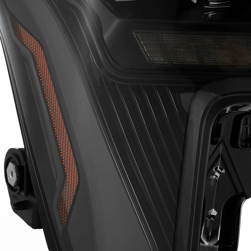 AlphaRex (NOVA-Series) 2022-2025 Toyota Tundra/Sequoia LED Projector Headlights - Alpha-Black/Amber DRL (Converter Required)