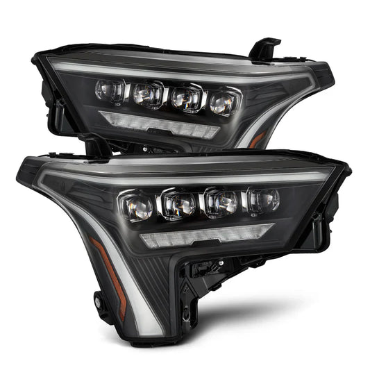 AlphaRex (NOVA-Series) 2022-2025 Toyota Tundra/Sequoia LED Projector Headlights - Black/Amber DRL (Converter Required)