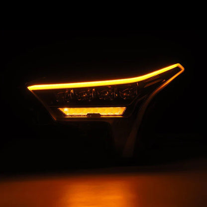 AlphaRex (NOVA-Series) 2022-2025 Toyota Tundra/Sequoia LED Projector Headlights - Black/Amber DRL (Converter Required)