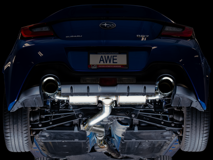 AWE Touring Edition Exhaust for Subaru BRZ / Toyota GR86 / Toyota 86 / Scion FR-S - Chrome Silver Tips