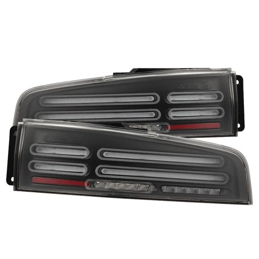 AlphaRex (NOVA-Series) 2023-2025 Nissan Z Quad-Loop Prismatic LED Tail Lights - Black
