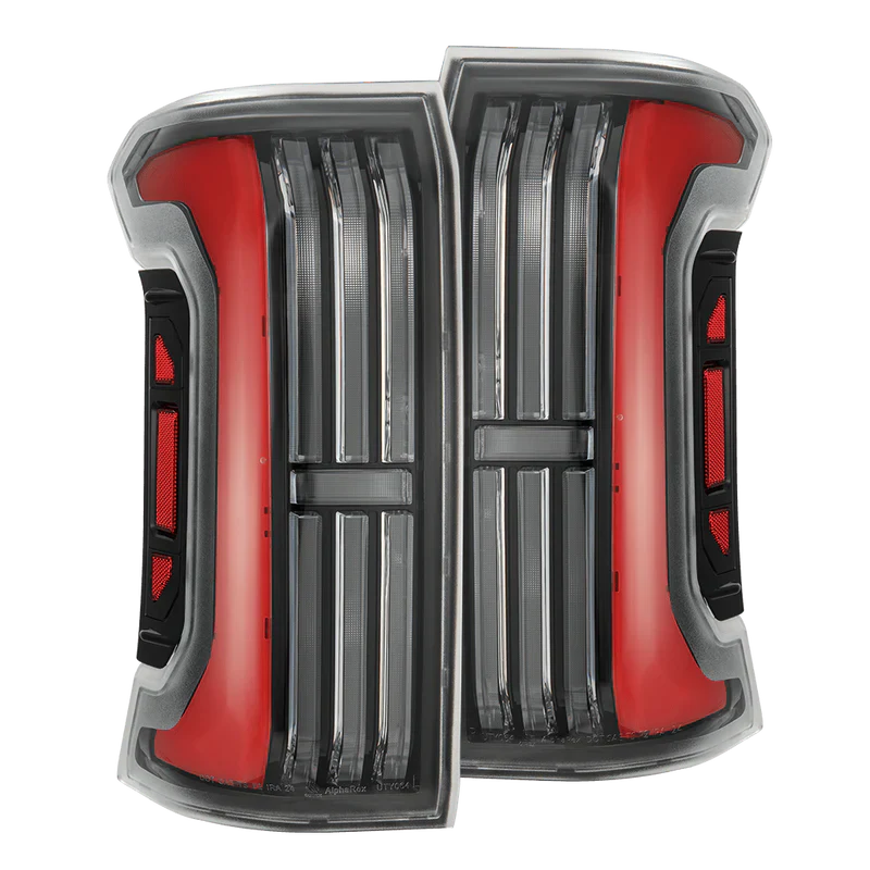 AlphaRex (NOVA-Series) 2024-2025 Toyota Tacoma Prismatic LED Tail Lights - Black-Red