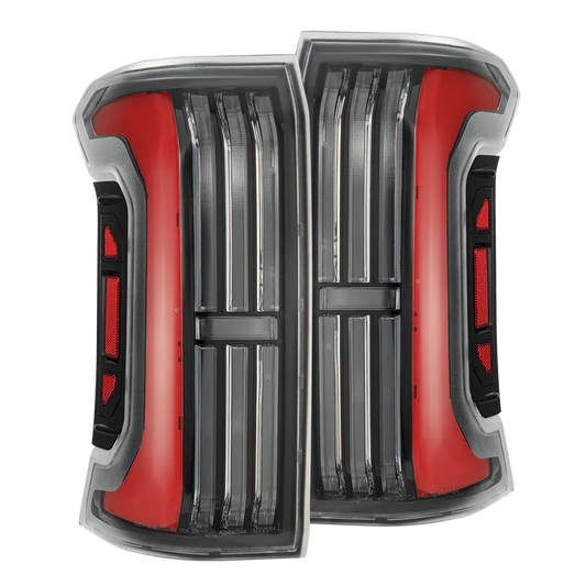 AlphaRex (NOVA-Series) 2024-2025 Toyota Tacoma Prismatic LED Tail Lights - Black-Red
