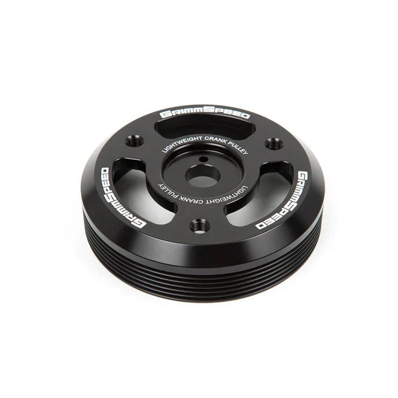 Grimmspeed Lightweight Crank Pulley Black For Subaru FA/FB Engines Equipped w/1-