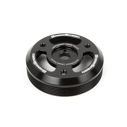 Grimmspeed Lightweight Crank Pulley Black For Subaru FA/FB Engines Equipped w/1-