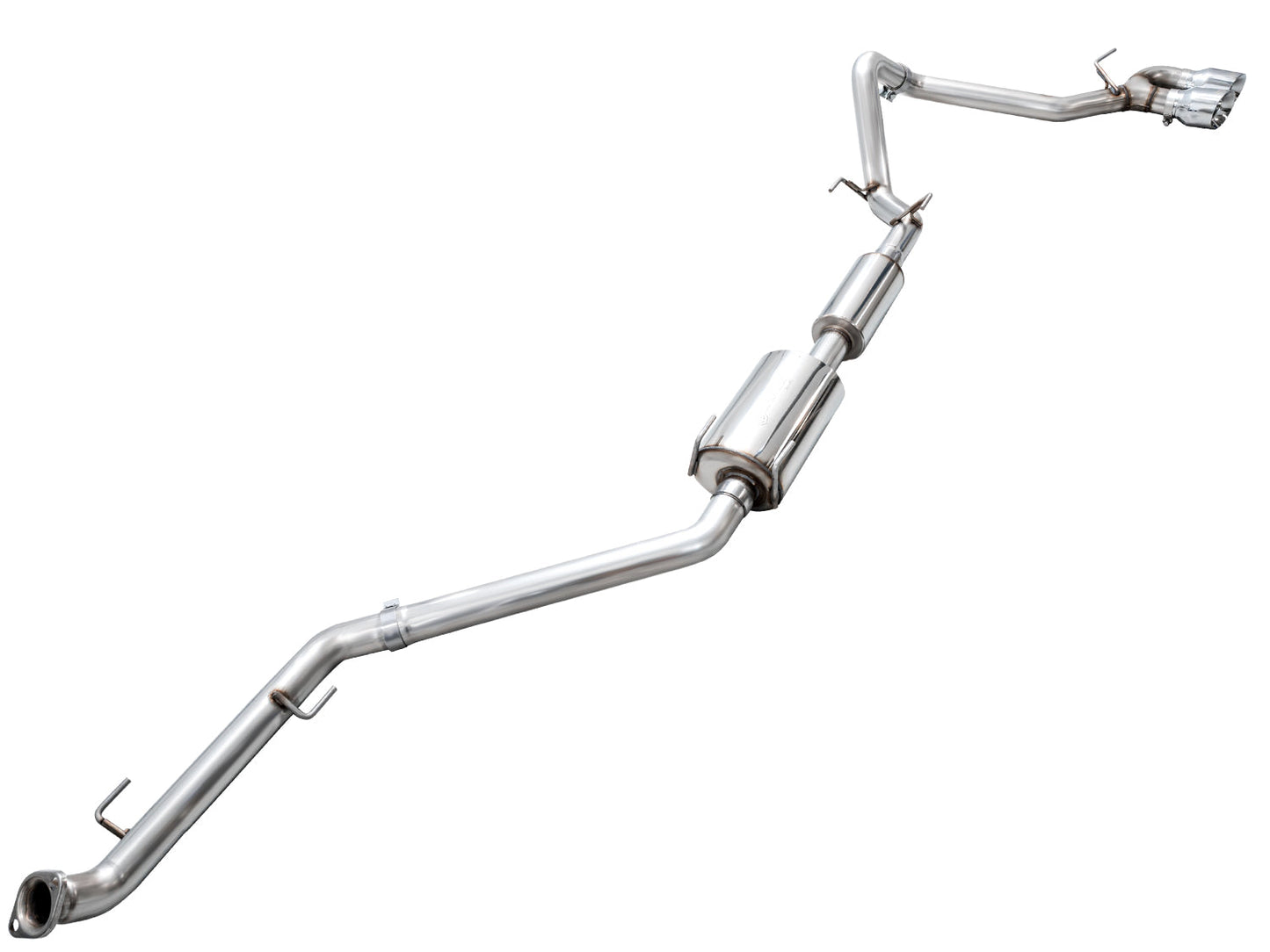 AWE 0FG Exhaust for 4th Gen Toyota Tacoma - Dual Chrome Silver Tips