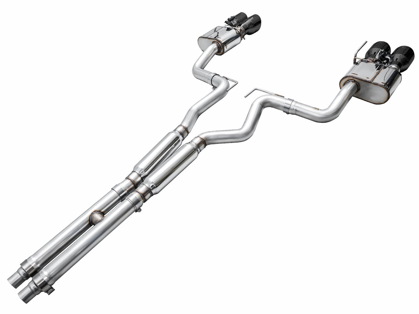 AWE SwitchPath™ Exhaust for S650 Ford Mustang Dark Horse - Quad Diamond Black Tips