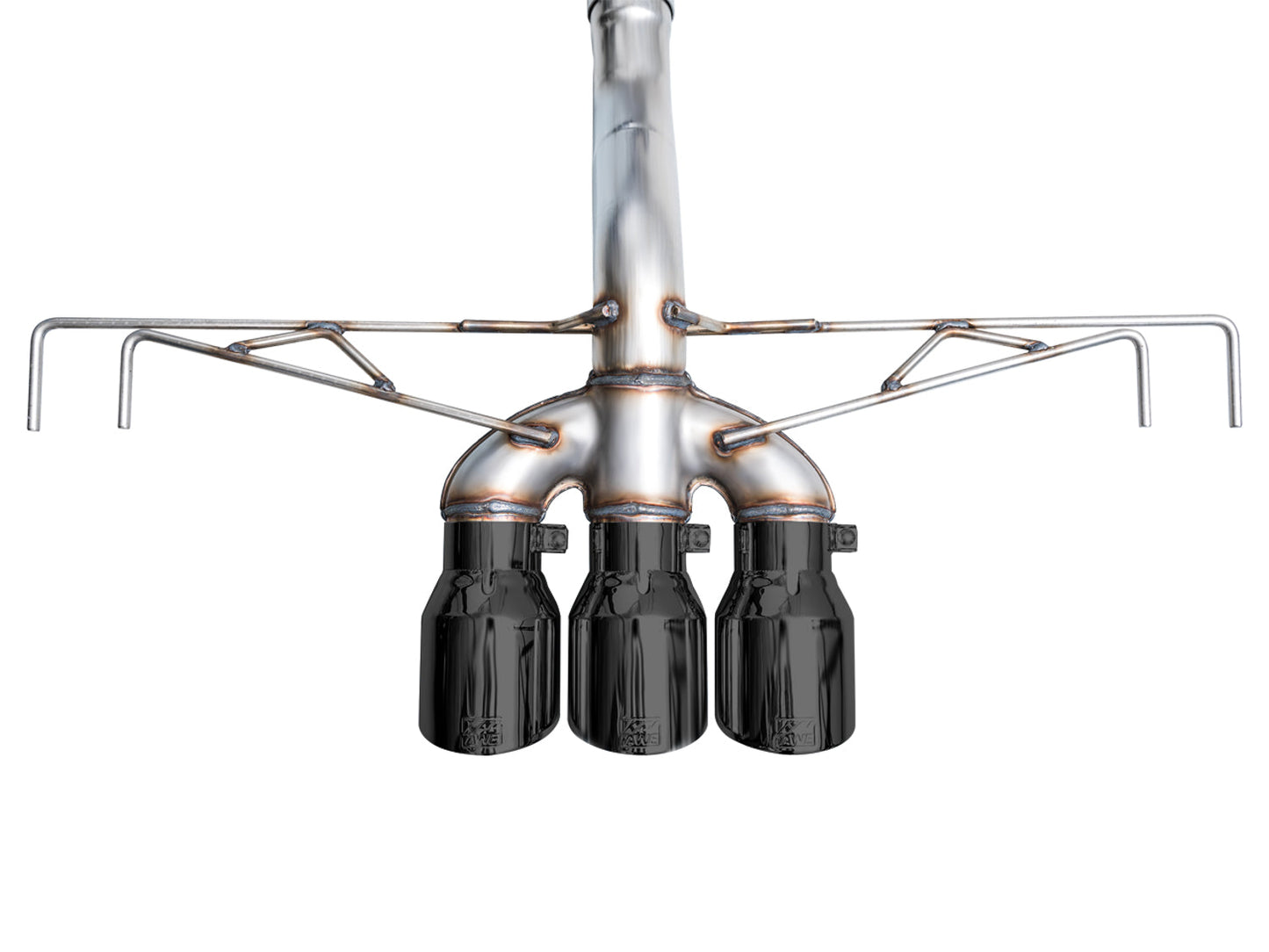 AWE Track Edition Exhaust for FL5 Civic Type R - Triple Diamond Black Tips