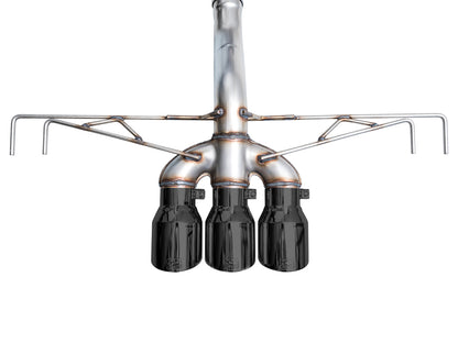 AWE Track Edition Exhaust for FL5 Civic Type R - Triple Diamond Black Tips