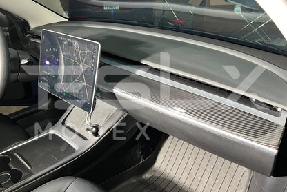2017-Up Tesla Model 3 & 20-24 Y Carbon Fiber Interior Instrument Trim