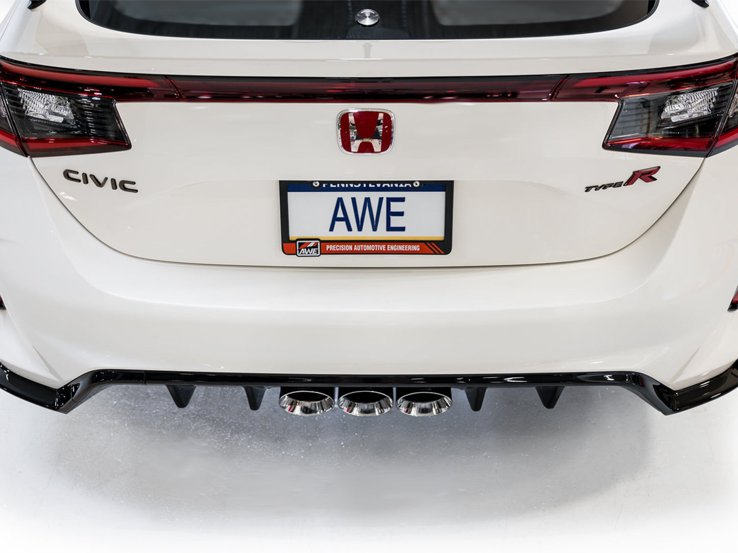AWE Touring Edition Exhaust for FL5 Civic Type R - Triple Chrome Silver Tips