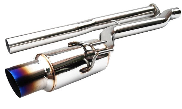 Invidia 08-Up Mitsubishi EVO X Racing Single Titanium tip Cat-back Exhaust