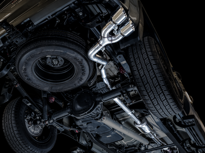 AWE 0FG Catback Dual Side Exit Exhaust for 4th Gen Silverado/Sierra 1500 5.3L (Flat Bumper) - Chrome Silver Tips