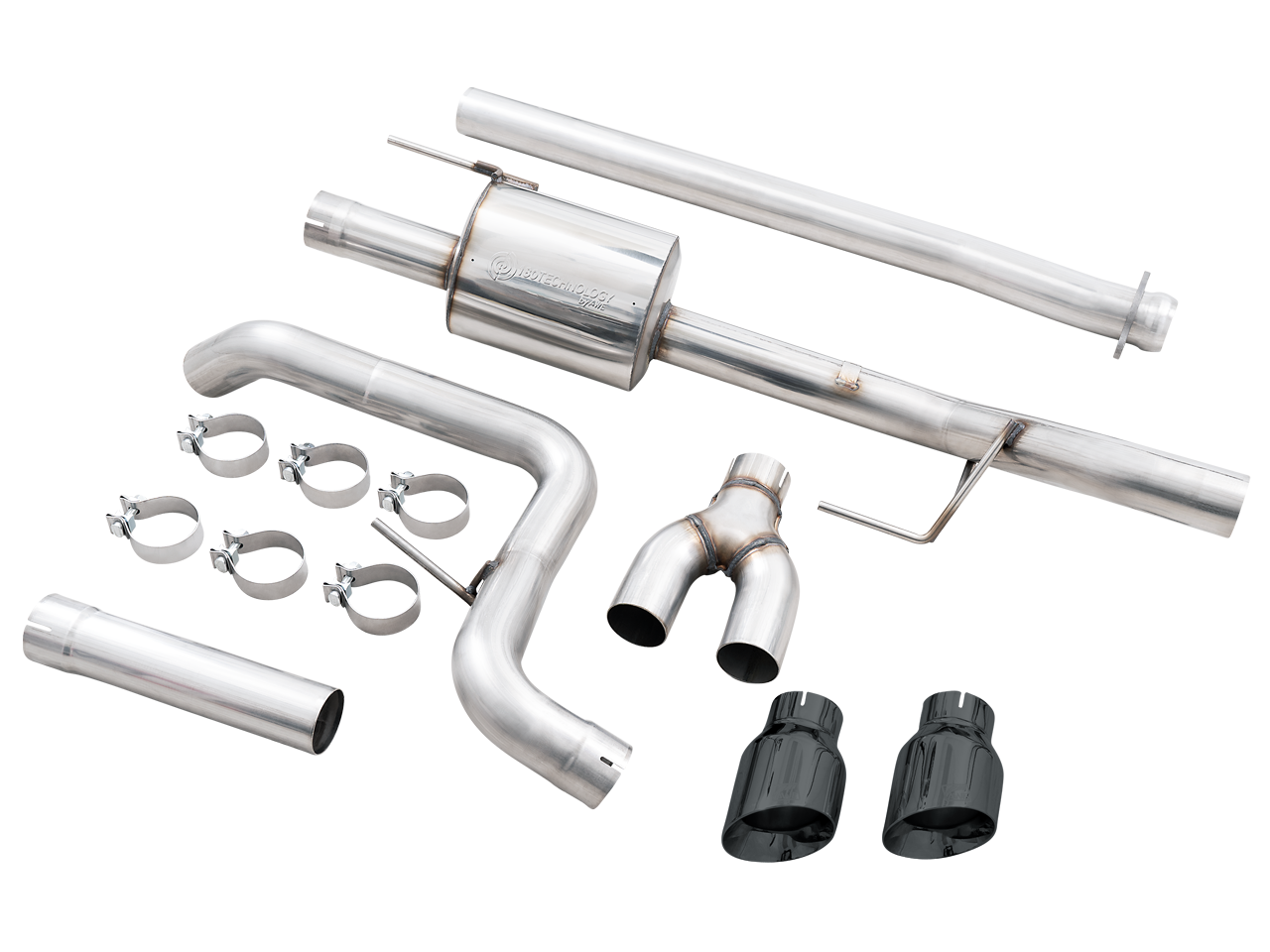 AWE 0FG Dual Side Exit Exhaust for '21+ Ford F-150 - 4.5" Diamond Black Tips