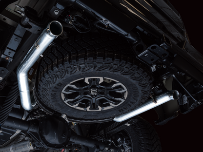 AWE 0FG Catback Exhaust for Silverado ZR2/Sierra AT4X - Dual Bashguard (no tips)