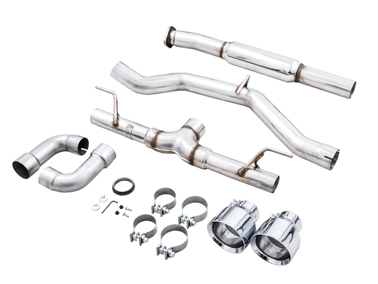 AWE Track Edition Exhaust for Subaru BRZ / Toyota GR86 / Toyota 86 / Scion FR-S - Chrome Silver Tips