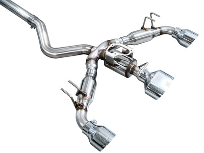 AWE Track Edition Exhaust for GR Corolla - Chrome Silver Tips