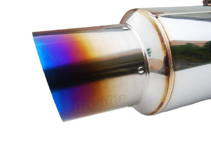 Invidia 08-Up Mitsubishi EVO X Racing Single Titanium tip Cat-back Exhaust