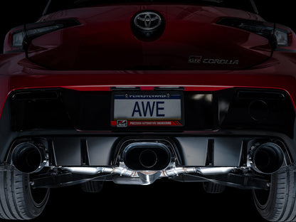 AWE Track Edition Exhaust for GR Corolla - Diamond Black Tips