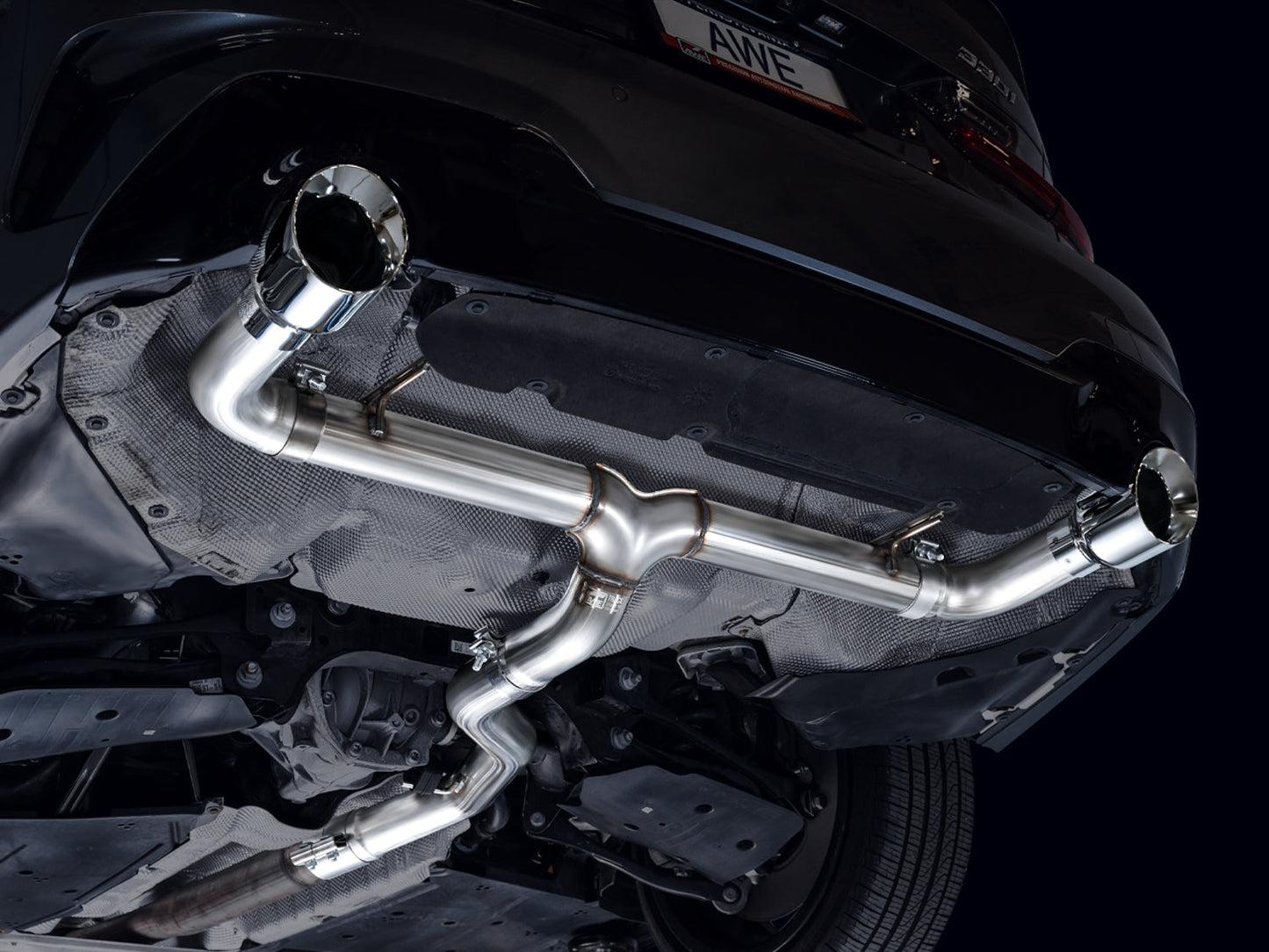 AWE Track Edition Axleback Exhaust for BMW G2X 330i/430i - Chrome Silver