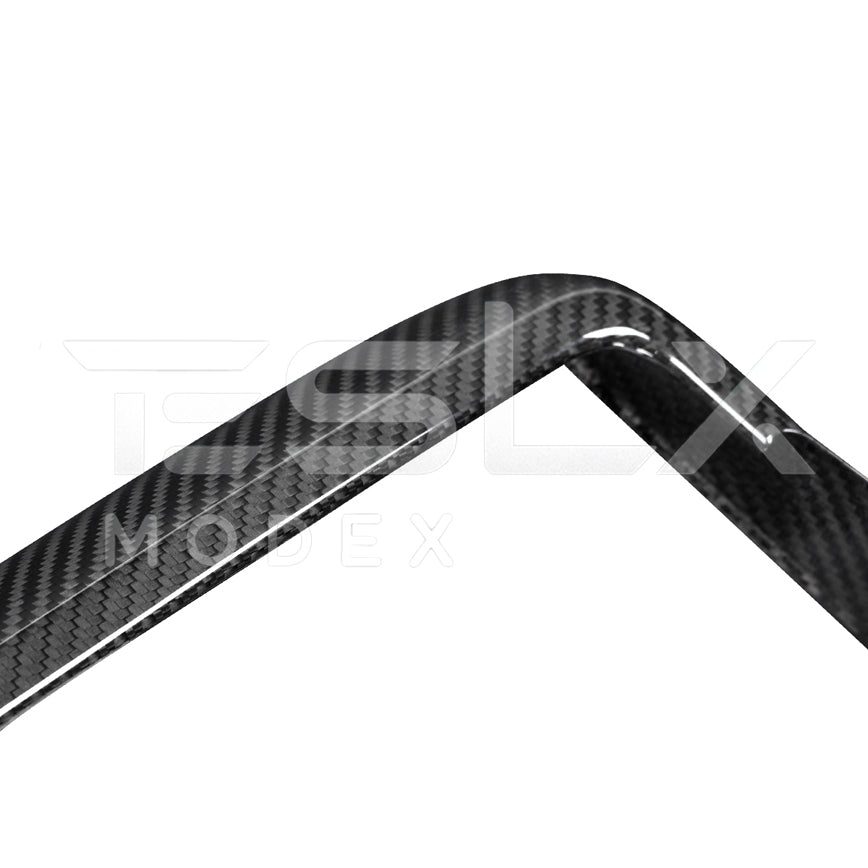 2024-Up Tesla Model 3, 2025-Up Model Y Carbon Fiber Interior Rear Display Frame Cover - VENT-809-BKCF