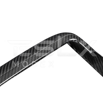 2024-Up Tesla Model 3, 2025-Up Model Y Carbon Fiber Interior Rear Display Frame Cover - VENT-809-BKCF