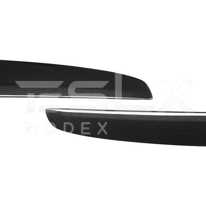 2024-Up Tesla Model 3, 2025-Up Model Y Carbon Fiber Interior Front Dashboard Cover - VENT-805-BKCF