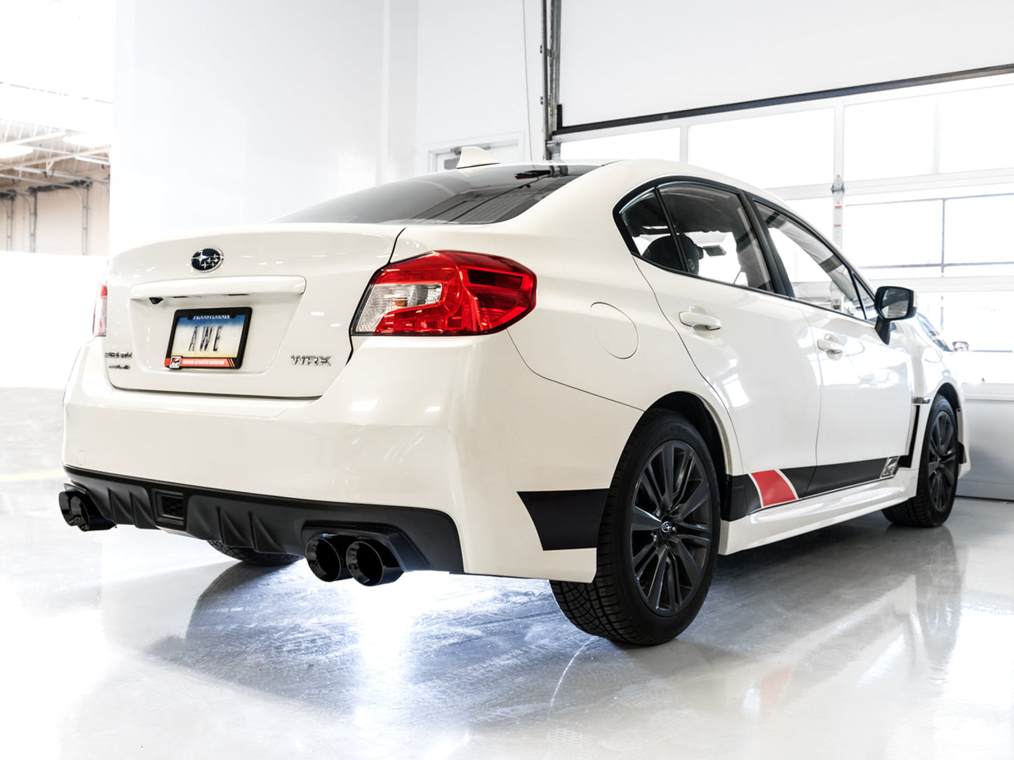AWE Track Edition Exhaust for VA / GV WRX / STI Sedan - Diamond Black Quad Tips (102mm)