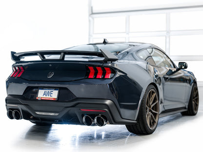 AWE SwitchPath™ Exhaust for S650 Ford Mustang Dark Horse - Quad Chrome Silver Tips