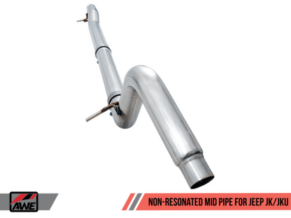 AWE Non-Resonated Mid Pipe for Jeep JK/JKU 3.6L