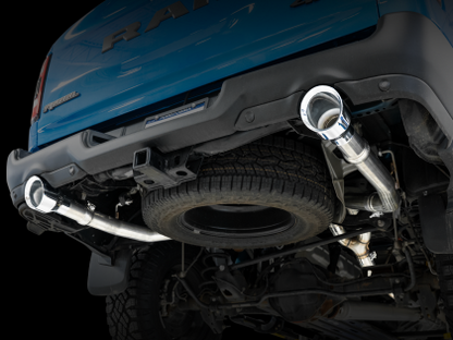 AWE 0FG Dual Rear Exit Catback Exhaust for 5th Gen RAM 1500 5.7L (with bumper cutouts) - Chrome Silver Tips