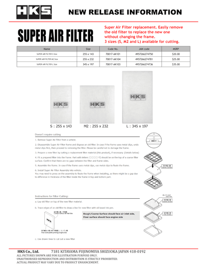 SAF Replacement Filter L-SIZE(3row)