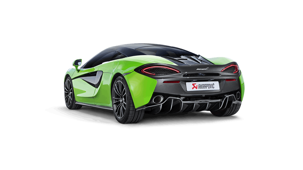 Akrapovic McLaren 540C / 570S Spider / 570GT Slip-On Exhaust System w/ Carbon Tail Pipe Set (Titanium)