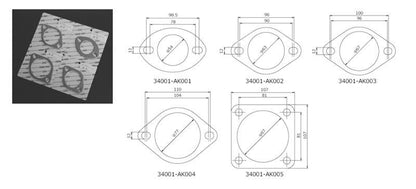 GASKET D60 UNIVERSAL EX (2PCS)