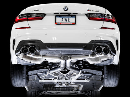 AWE Track Edition Exhaust for G2X M340i / M440i - Chrome Silver Tips