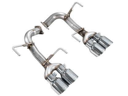 AWE Track Edition Axleback Exhaust for VB Subaru WRX - Chrome Silver Tips
