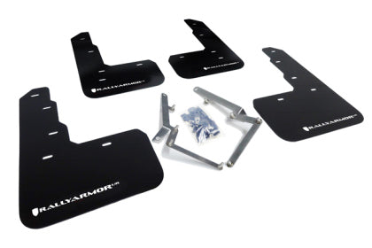 Rally Armor 17-21 Honda Civic Type R Black UR Mud Flap w/White Logo