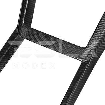 2024-Up Tesla Model 3, 2025-Up Model Y Carbon Fiber Interior Console Frame - VENT-810-BKCF