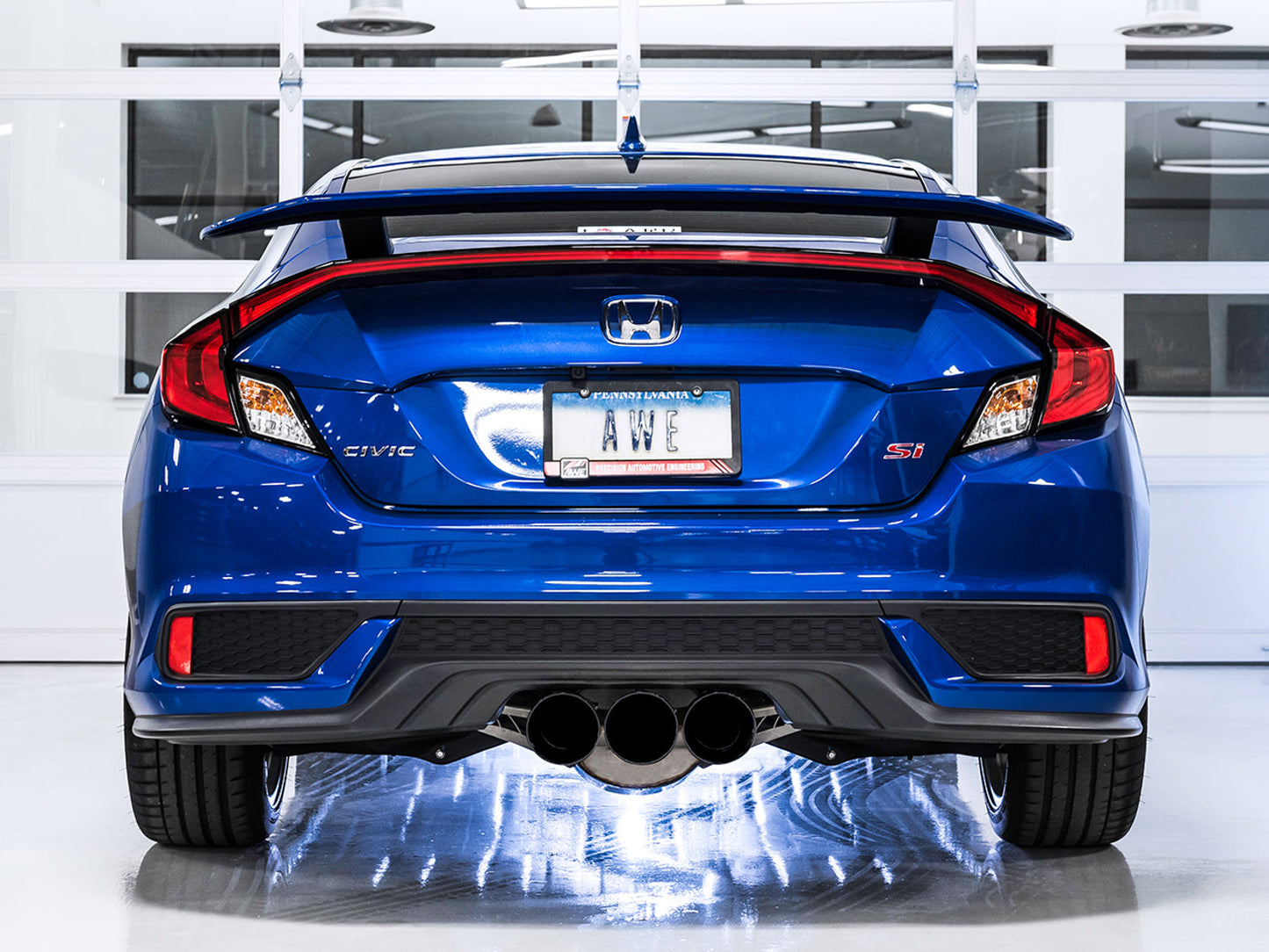 AWE Touring Edition Exhaust for 10th Gen Civic Si Coupe / Sedan (includes Front Pipe) - Dual Diamond Black Tips