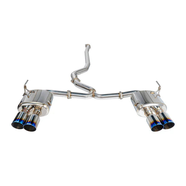 REMARK Catback Exhaust. Subaru WRX STi VA - Burnt Stainless 4" Quad Tips (Resonated)