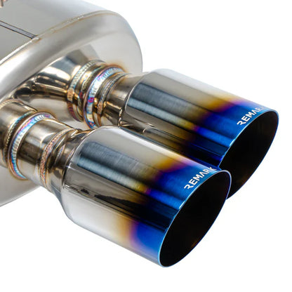 REMARK Catback Exhaust. Subaru WRX STi VA - Burnt Stainless 4" Quad Tips Non-Resonated