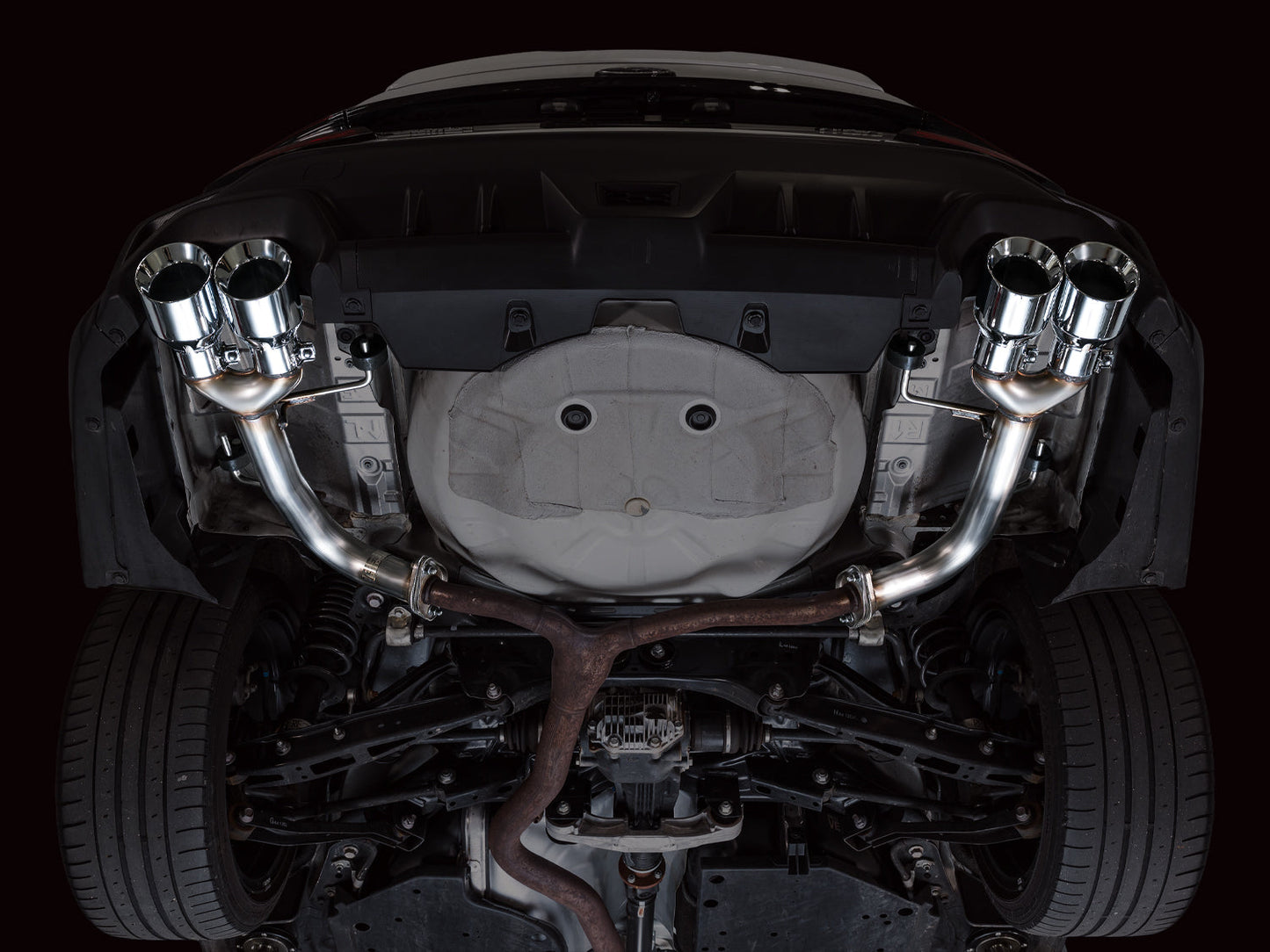 AWE Track Edition Axleback Exhaust for VB Subaru WRX - Chrome Silver Tips